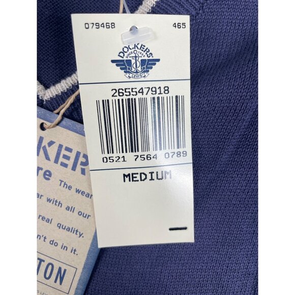 Dockers Khakiware Men's Dark Blue V Collar Vest Sz M - NWT - Picture 6 of 9